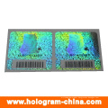 3D Laser Security Barcode Hologram Stickers